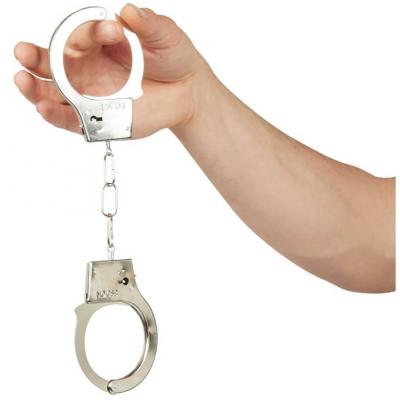 1 Paire de menottes de Policier avec clés REF/91290 (Accessoire de déguisement adulte)