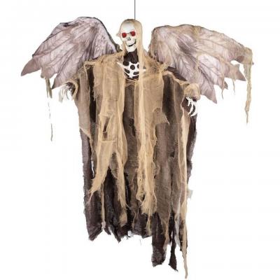 1 Ange déchu squelette à suspendre animé, sonore et lumineux 70 x 130cm REF/23025 Décoration Halloween