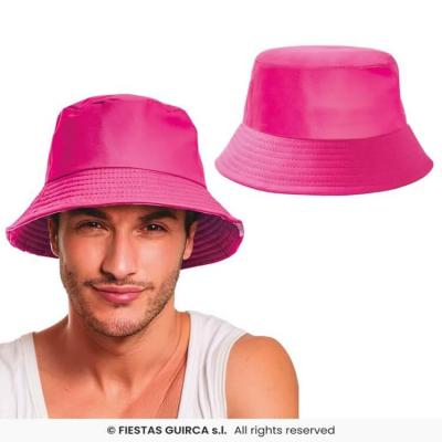 23039 chapeau bob adulte rose fuchsia fluo annees 80