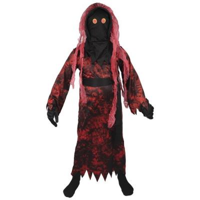 Costume Spectre rouge REF/23120 (Déguisement enfant Halloween 5/6 ans)