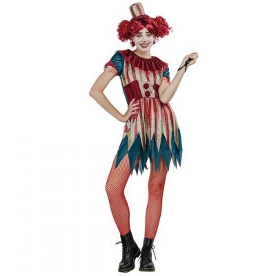 Robe et mini chapeau Clown Vintage S/M REF/23141 (Déguisement Halloween femme)