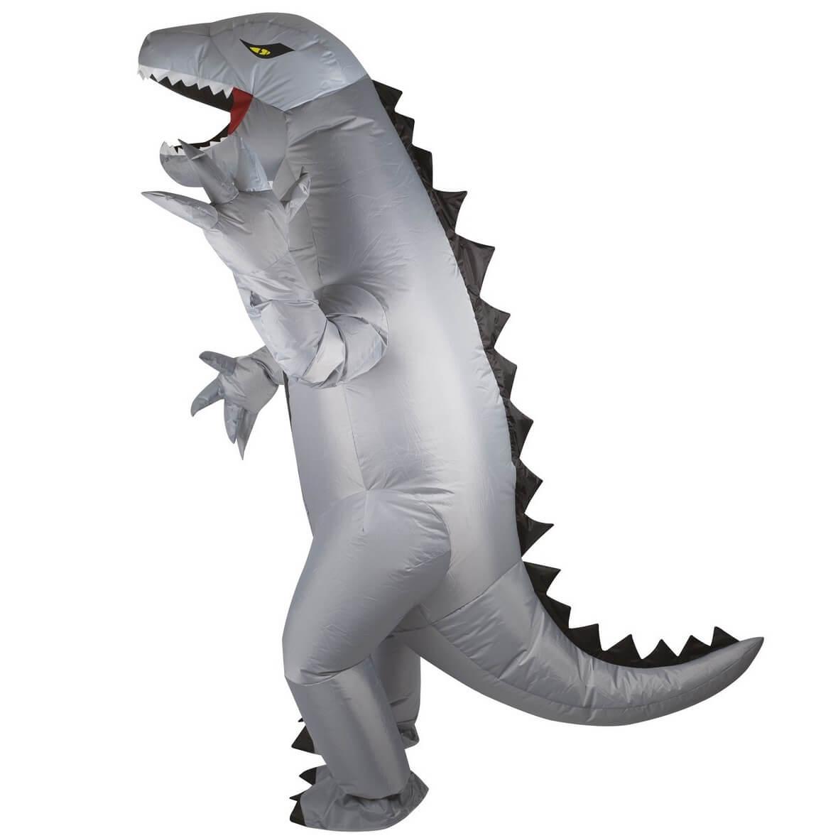 23159 costume deguisement gonflable adulte dinosaure gris