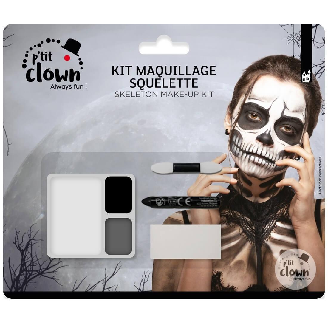 23160 kit de maquillage halloween squelette