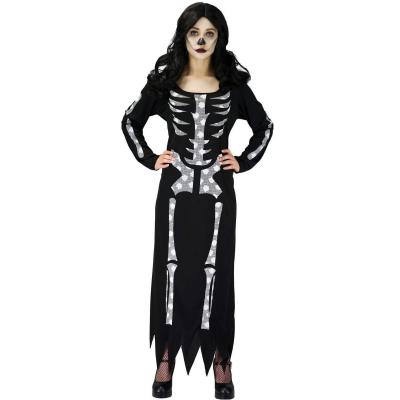 23176 taille l xl deguisement halloween adulte femme squelette
