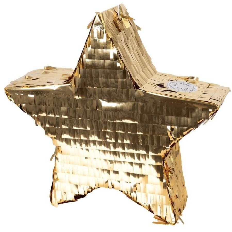 23193 pinata etoile dore or metallique fete anniversaire