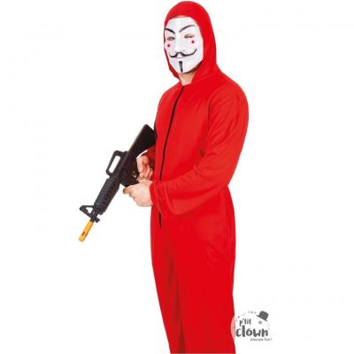 23221 taille xxl costume adulte braqueur rouge combinaison