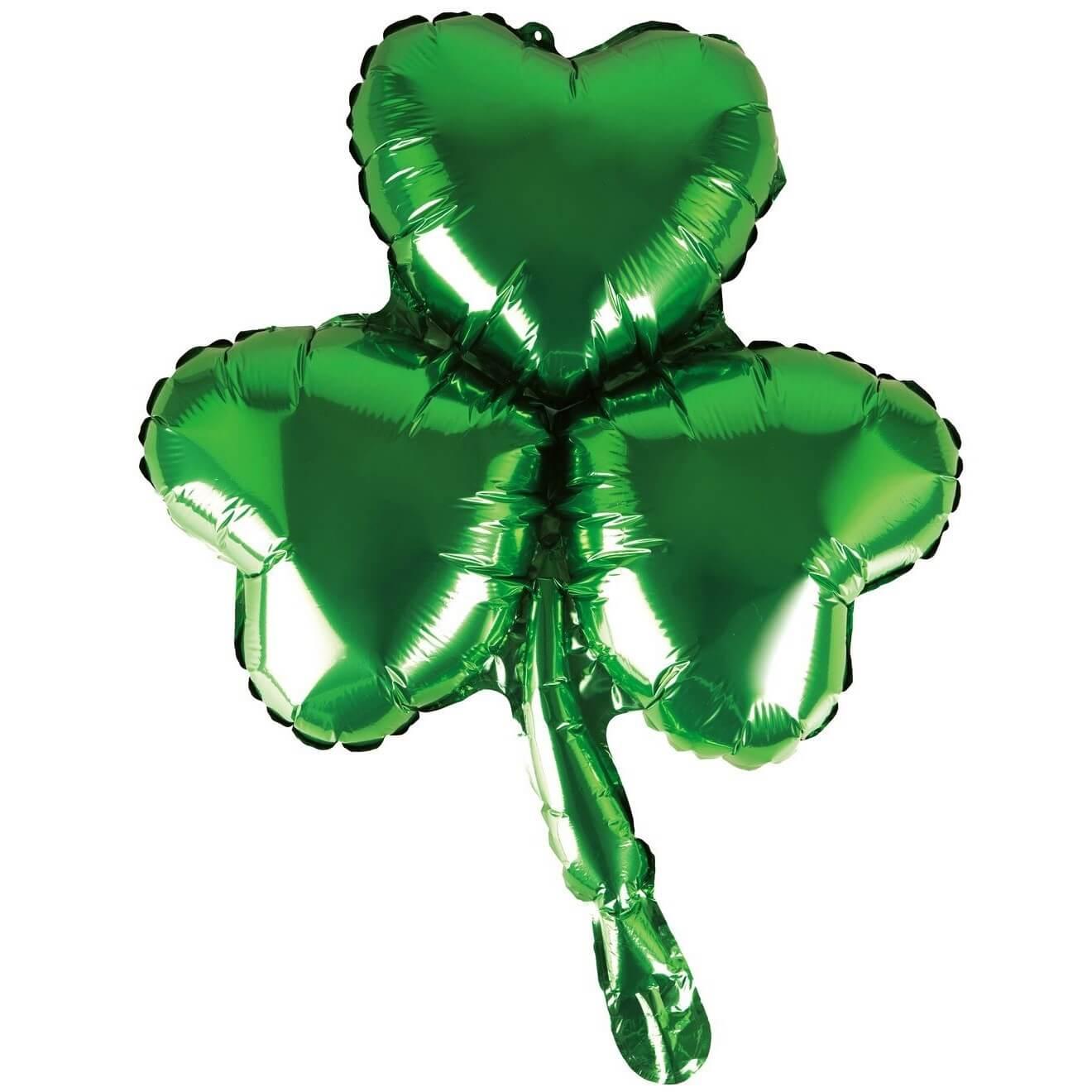 23244 decoration ballon aluminium fete st patrick trefle