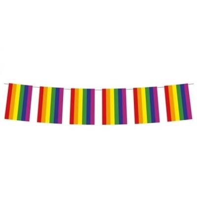 23255 decoration guirlande fanion arc en ciel multicolore