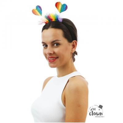 23257 accessoire de deguisement arc en ciel serre tete adulte