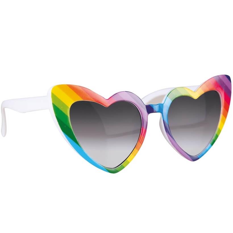 23258 accessoire de deguisement lunettes pride arc en ciel coeur