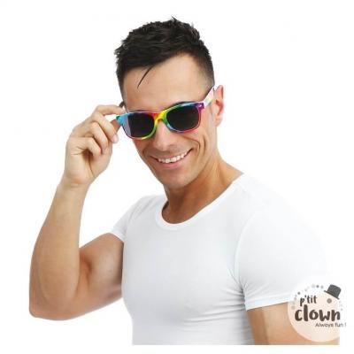 1 Paire de lunettes Arc-en-ciel REF/23259 (Accessoire déguisement adulte)