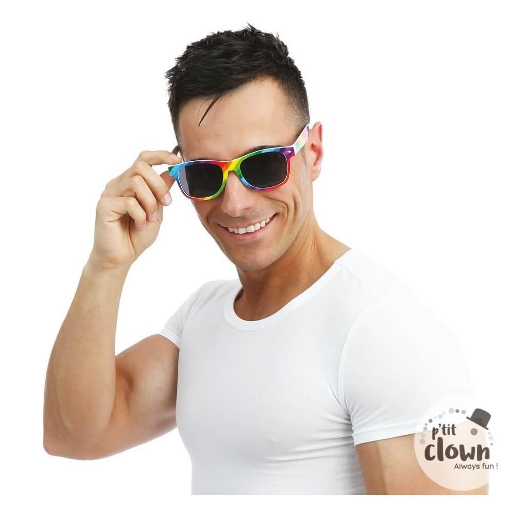 23259 accessoire de deguisement lunettes arc en ciel