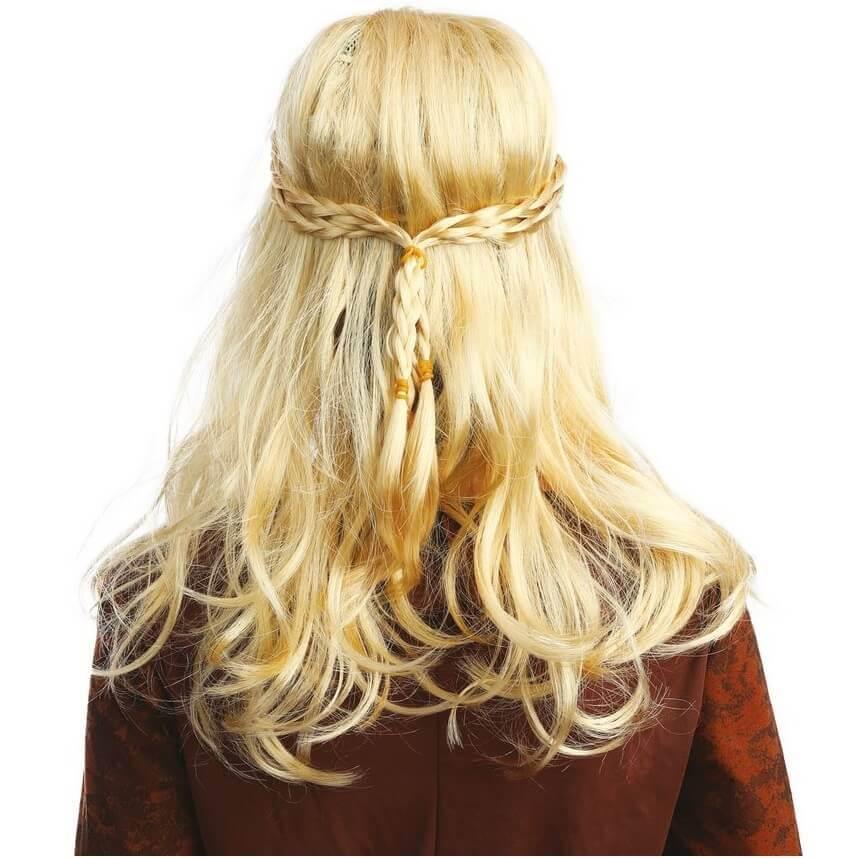23292 accessoire de deguisement perruque blonde demoiselle medievale