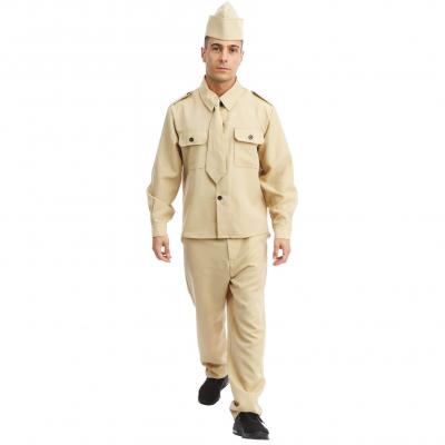 23303 taille s m deguisement costume homme dday militaire beige