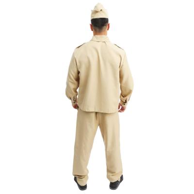 23303 taille s m deguisement costume homme dday militaire beige