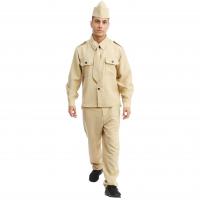 23304 taille l xl deguisement costume homme dday militaire beige