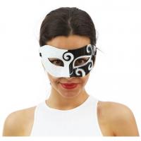 23388 accessoire de deguisement loup adulte arabesque noir et blanc femme