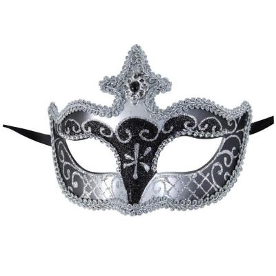 23510 accessoire de deguisement loup venitien argent et noir