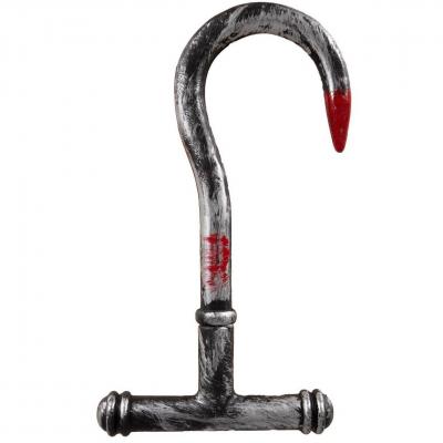 23529 accessoire de deguisement halloween crochet de boucher ensanglante