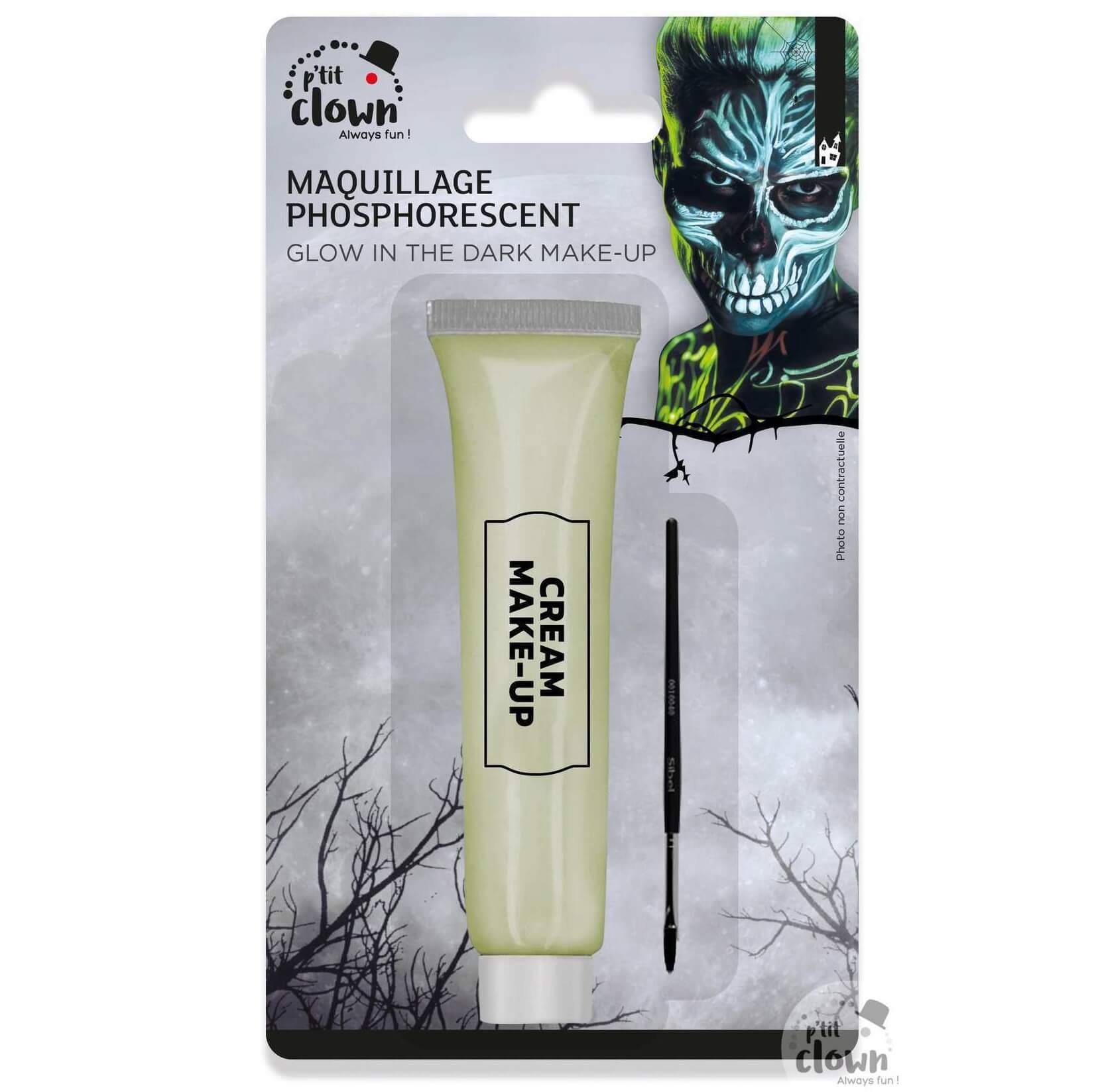 23606 fard phosphorescent avec pinceau maquillage halloween