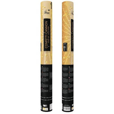 23724 grand canon a confettis dore or metallique 60cm