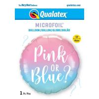 23929 ballon aluminium gender reveal bleu rose