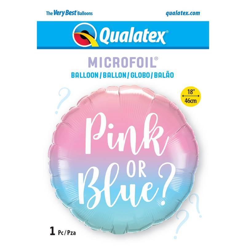 23929 ballon aluminium gender reveal bleu rose