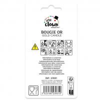 23931 bougie anniversaire dore or metallique chiffre 1