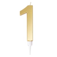 23951 magasin pas de calais decoration gateau anniversaire bougie geante doree or metallisee chiffre 1