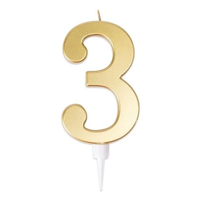 23953 magasin pas de calais decoration gateau anniversaire bougie geante doree or metallisee chiffre 3
