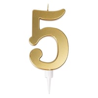 23955 magasin pas de calais decoration gateau anniversaire bougie geante doree or metallisee chiffre 5