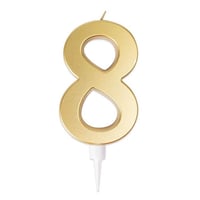 23958 magasin pas de calais decoration gateau anniversaire bougie geante doree or metallisee chiffre 8