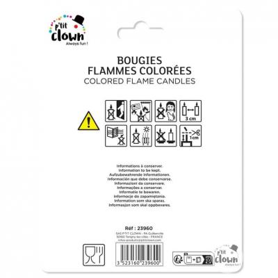 23960 bougie flamme coloree multicolore decoration gateau anniversaire