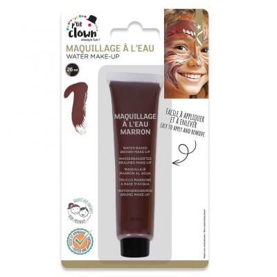 24102 maquillage fard a l eau marron carnaval halloween mardi gras