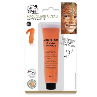 24105 maquillage fard a l eau orange carnaval halloween mardi gras