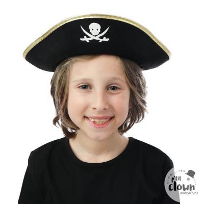 1 Chapeau de Pirate enfant en feutre REF/24700 (Accessoire de déguisement)
