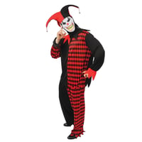24745 boutique halloween pas de calais costume homme adulte clown arlequin rouge noir