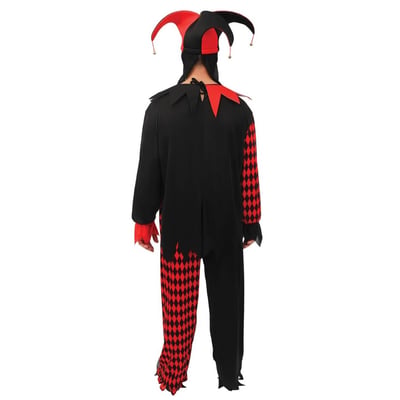 24745 magasin halloween pas de calais deguisement homme adulte clown arlequin rouge noir