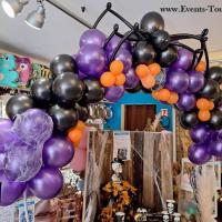 2591 decoration arche ballon violet metallique halloween