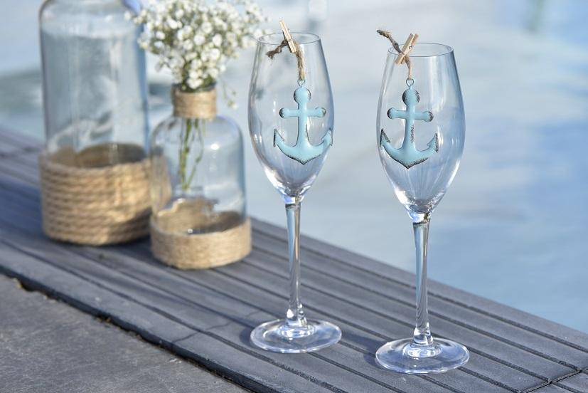 2691 decoration de table theme mer avec pince naturelle