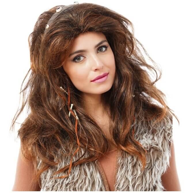 278717 accessoire de deguisement perruque femme des cavernes neandertalienne