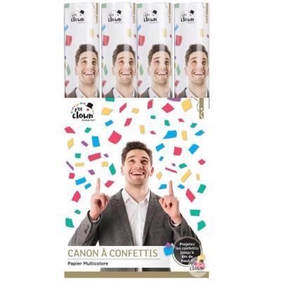 28040 article de fete canon a confettis multicolore