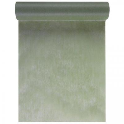 Chemin de table in tissé vert Olive/Sauge 30cm x 10m (x1) REF/2810