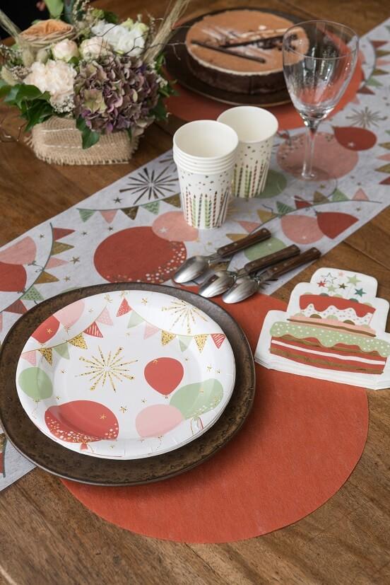 2812 set de table rond in tisse terracotta