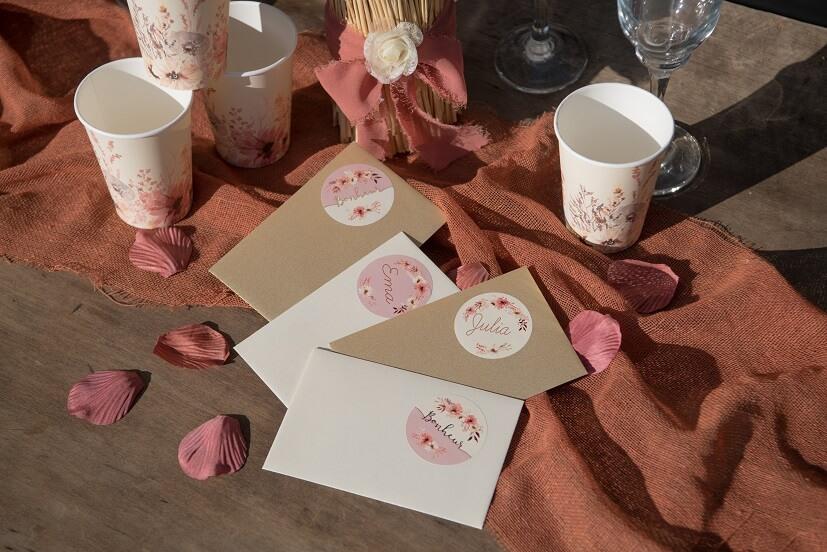 2868 decoration petale de rose tissu terracotta