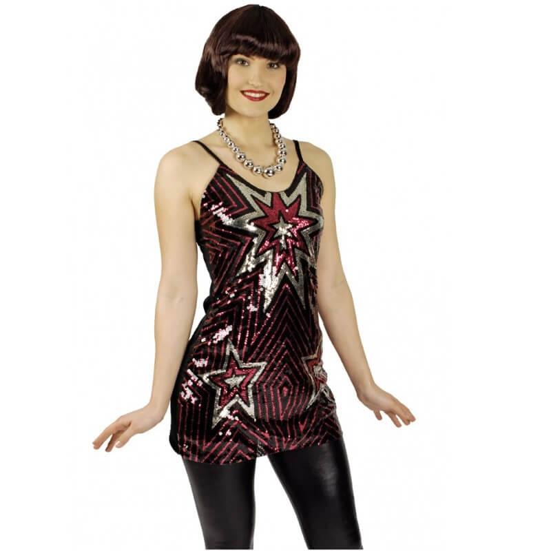 292663 taille s tunique sequins etoiles femme