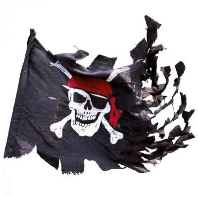 1 Décoration drapeau de Pirate déchiré 70 x 100 cm REF/29400