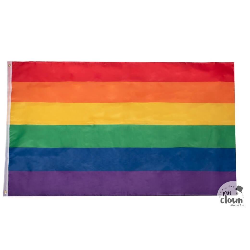 29600 drapeau arc en ciel multicolore gay pride 90 x 150cm