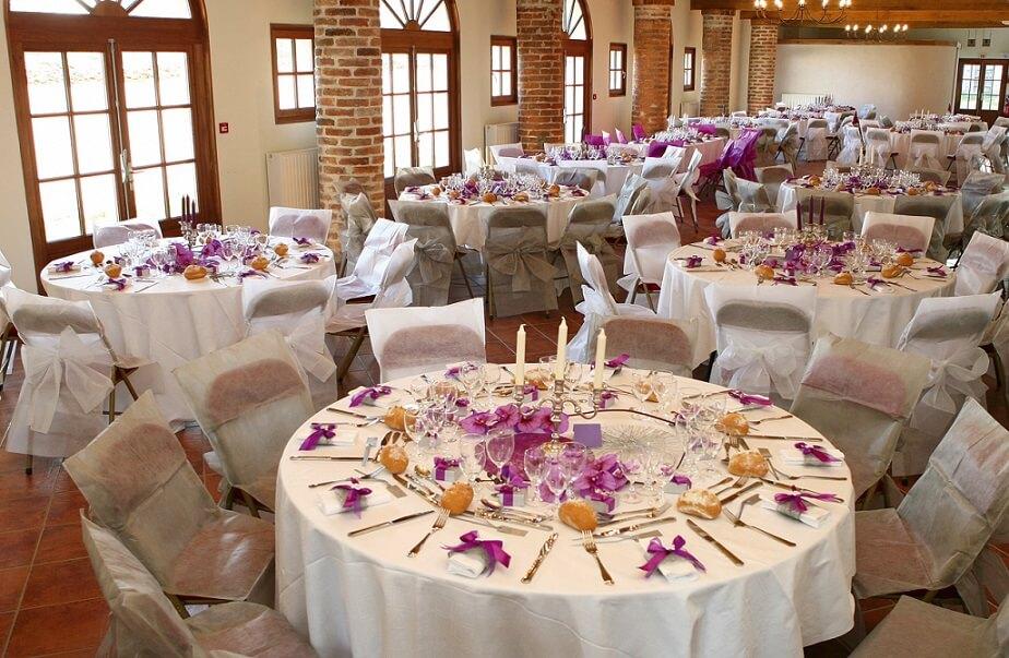 2964 decoration de table nappe jetable ronde blanche 240cm in tisse