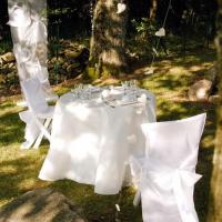 2964 nappe jetable ronde blanche 240cm in tisse
